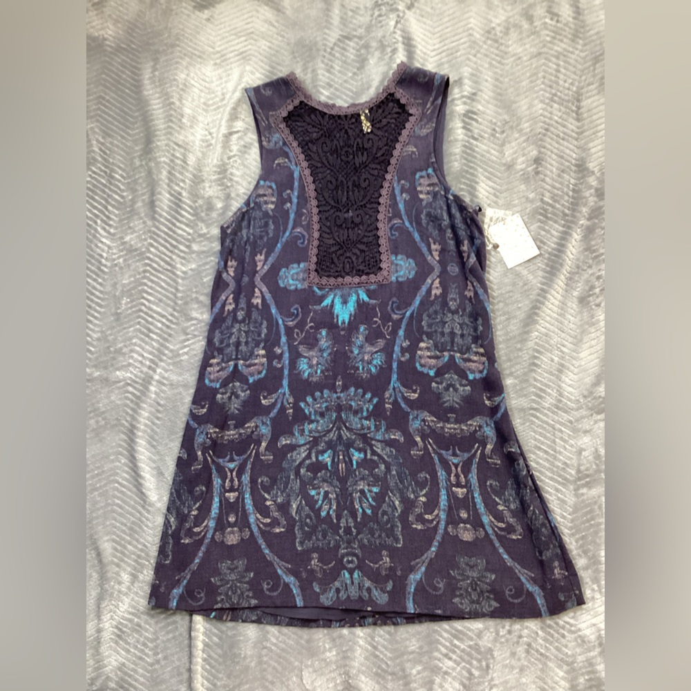 NWT Free People Maribelle Mini Dress Midnight Combo Small‎